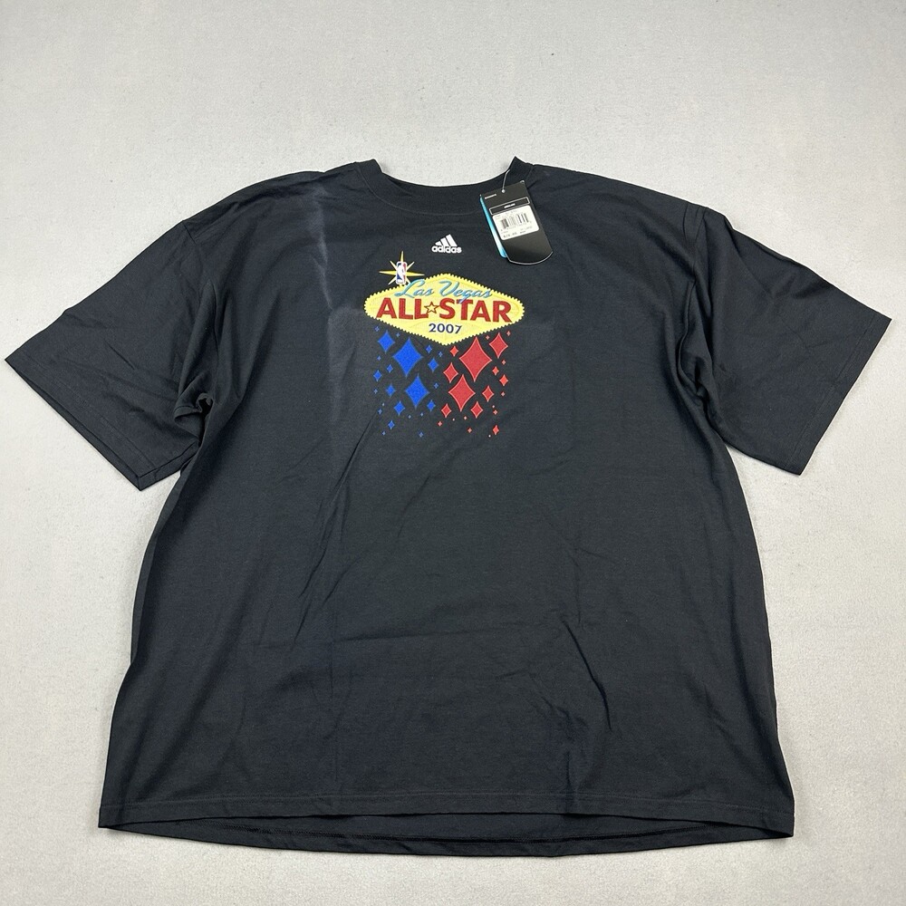 Vintage Adidas Shirt Men 2XL Black 2007 NBA All Star Las Vegas Deadstock Kobe *